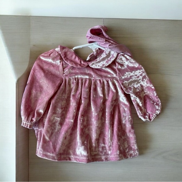 Cat & Jack Other - ⭐️ Baby Girls' Crushed Velour Long
Sleeve Dress - Cat & Jack™
Pink 3-6M